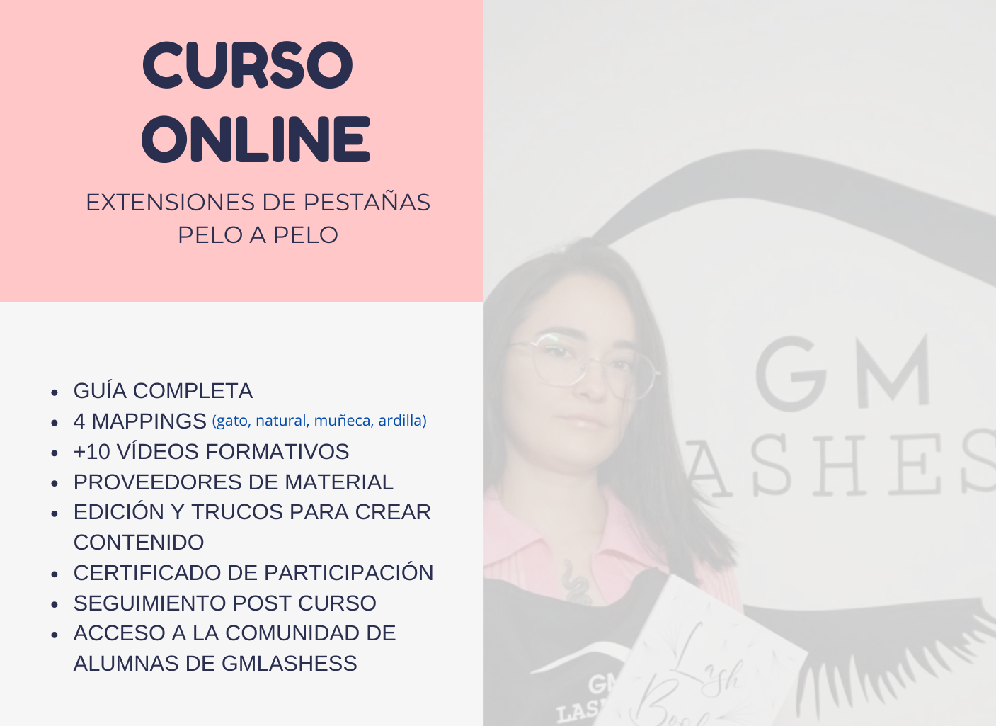 Formación online - Extensiones de pestañas
