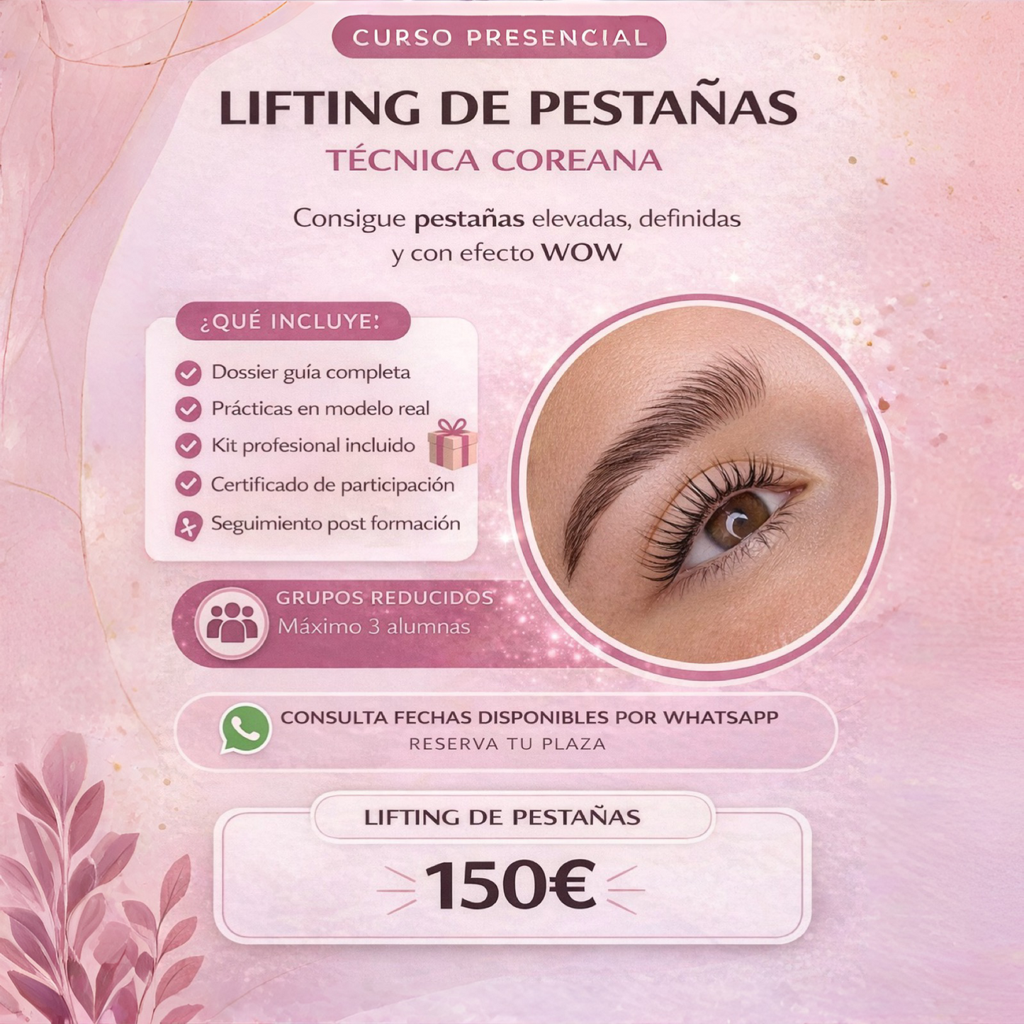 Presencial- Lifting de pestañas - Técnica coreana