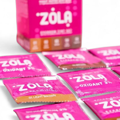 SET MINI TINTES+OXIDANTE ZOLA (5 sobres tinte + 5 sobres oxidante)