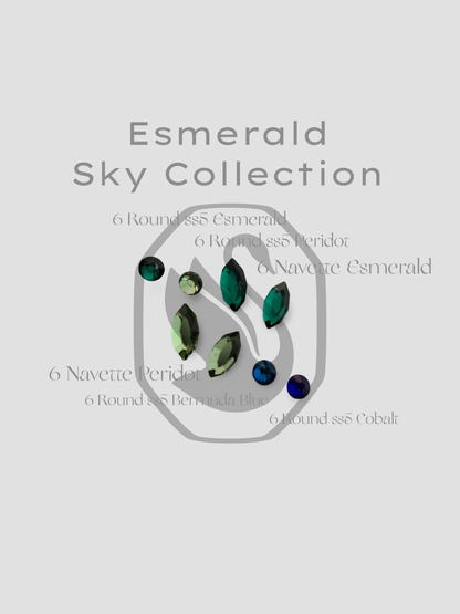 Pack Emerald Sky Collection 36 cristales Swarovski ®