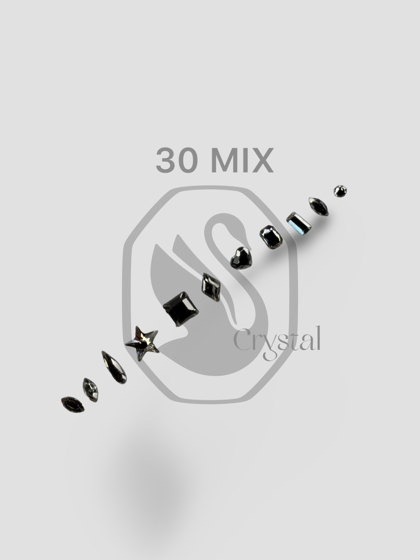 Pack mix 30 cristales Swarovski ® - Crystal