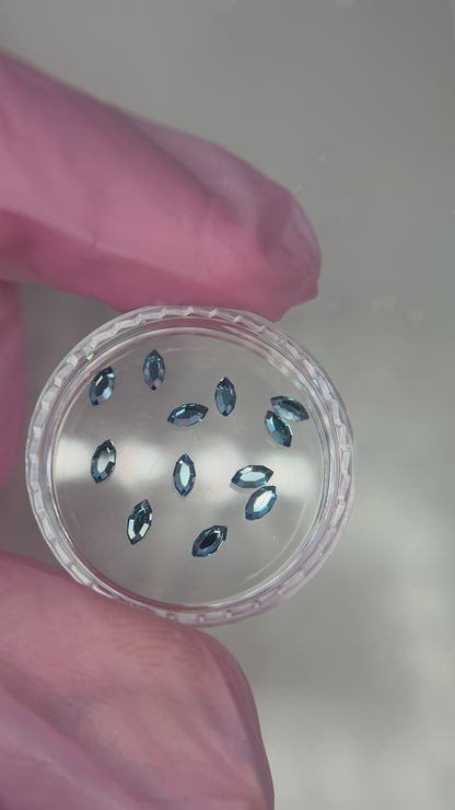 Swarovski® Navette- Aquamarine